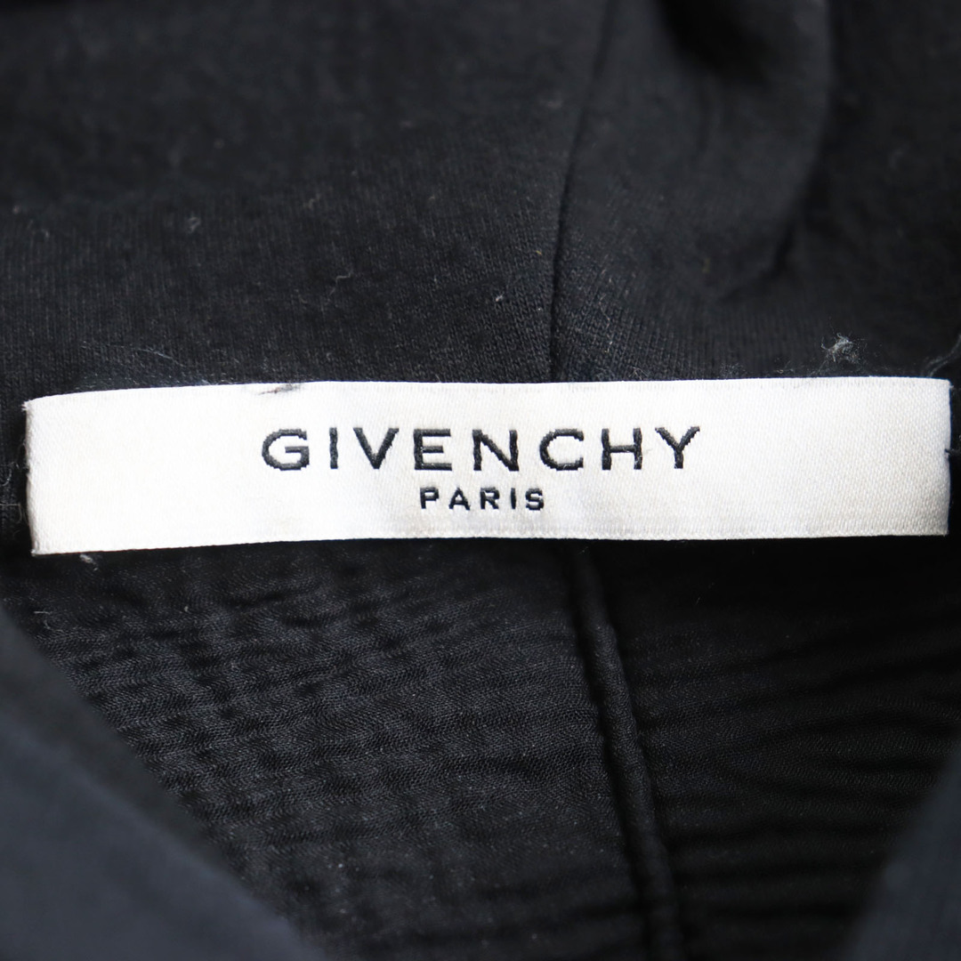 GIVENCHY(ジバンシィ)の【ドンドン見直し】美品 GIVENCHY ジバンシィ BM703A3Y0S コットン100% Destroyed Logo Pullover/デストロイ ロゴプルオーバー ダメージ パーカー/フ―ディー ブラック L 正規品 メンズ メンズのトップス(パーカー)の商品写真