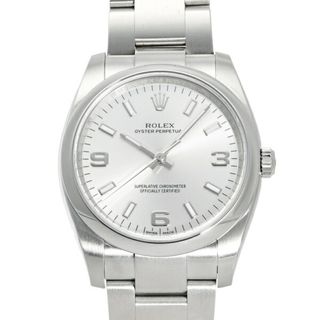 ロレックス(ROLEX)のロレックス ROLEX オイスターパーペチュアル 34 114200 シルバー/369アラビア文字盤 中古 腕時計 メンズ(腕時計(アナログ))