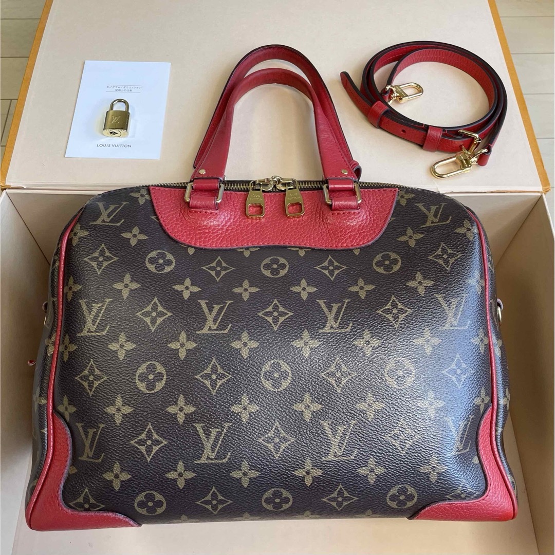 LOUIS VUITTON(ルイヴィトン)のLouis Vuitton Letero モノグラム ハンドバッグ レッド レディースのバッグ(ハンドバッグ)の商品写真