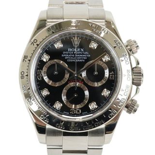 ロレックス(ROLEX)の【オーバーホール･ポリッシュ済】ROLEX　ロレックス　コスモグラフ　デイトナ　116509G　自動巻き　M番　2008年ギャラ　ホワイトゴールド無垢　8Pダイヤモンド　ブラック　メンズ　腕時計【中古】松前R56号店(腕時計(アナログ))