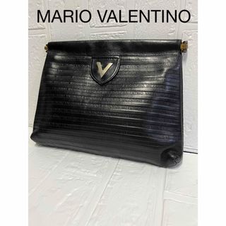 マリオバレンチノ(MARIO VALENTINO)の【土日限定セール‼️】セカンドバッグ クラッチバッグ レザー ブラック(セカンドバッグ/クラッチバッグ)