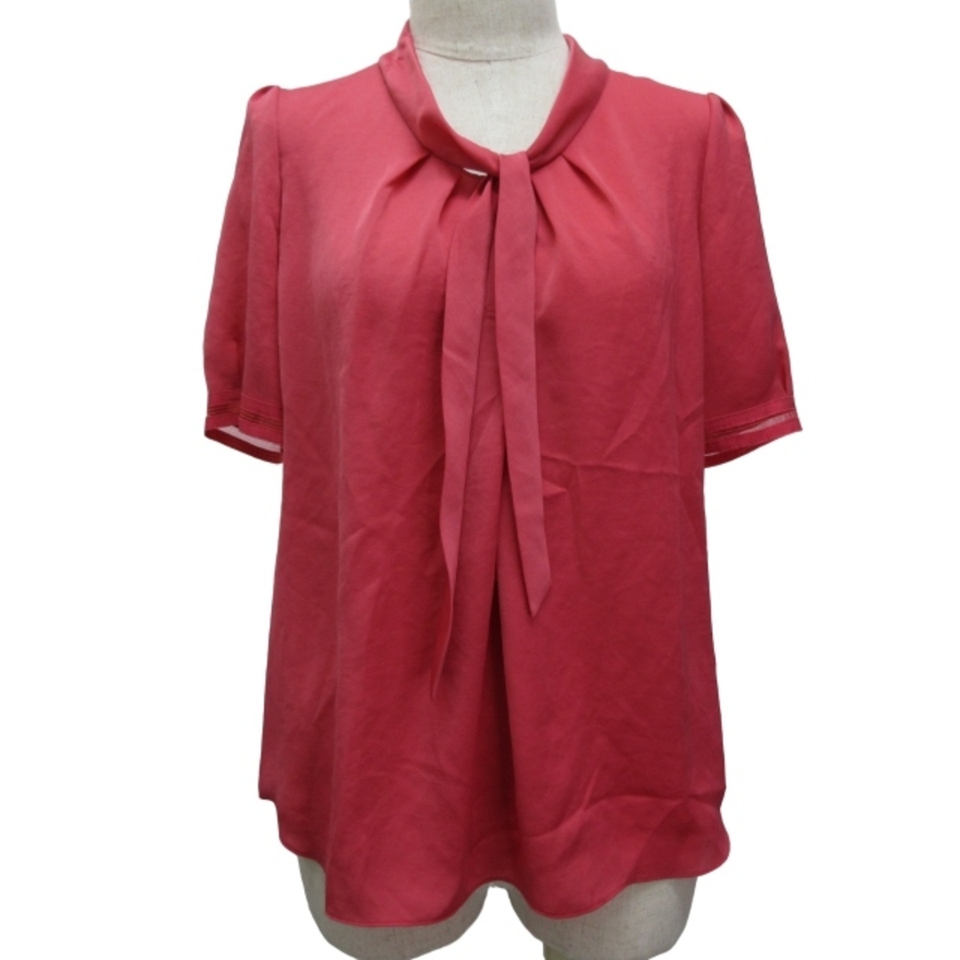 UNTITLED(アンタイトル)のアンタイトル UNTITLED ボウタイブラウス 半袖 透かし袖 ピンク系 2 レディースのトップス(シャツ/ブラウス(半袖/袖なし))の商品写真