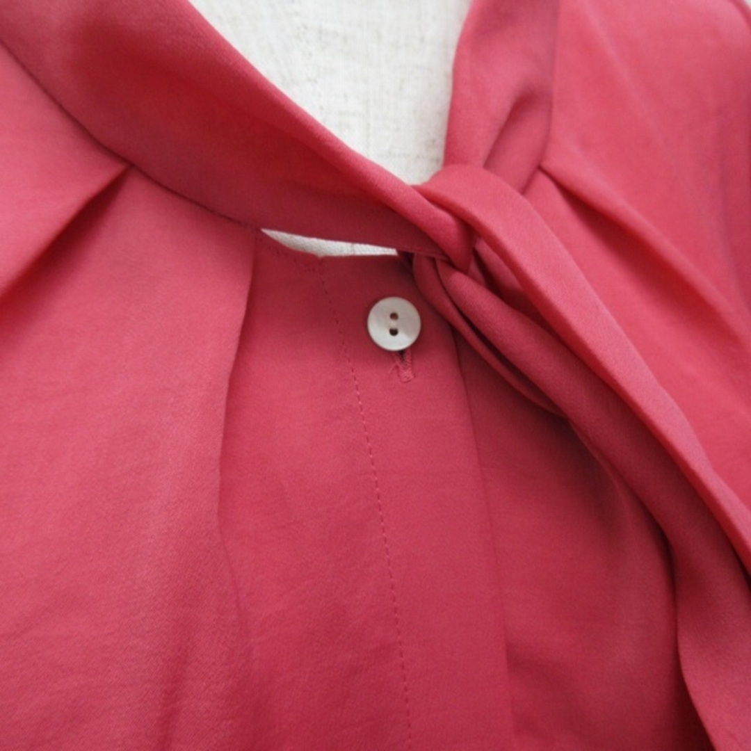 UNTITLED(アンタイトル)のアンタイトル UNTITLED ボウタイブラウス 半袖 透かし袖 ピンク系 2 レディースのトップス(シャツ/ブラウス(半袖/袖なし))の商品写真
