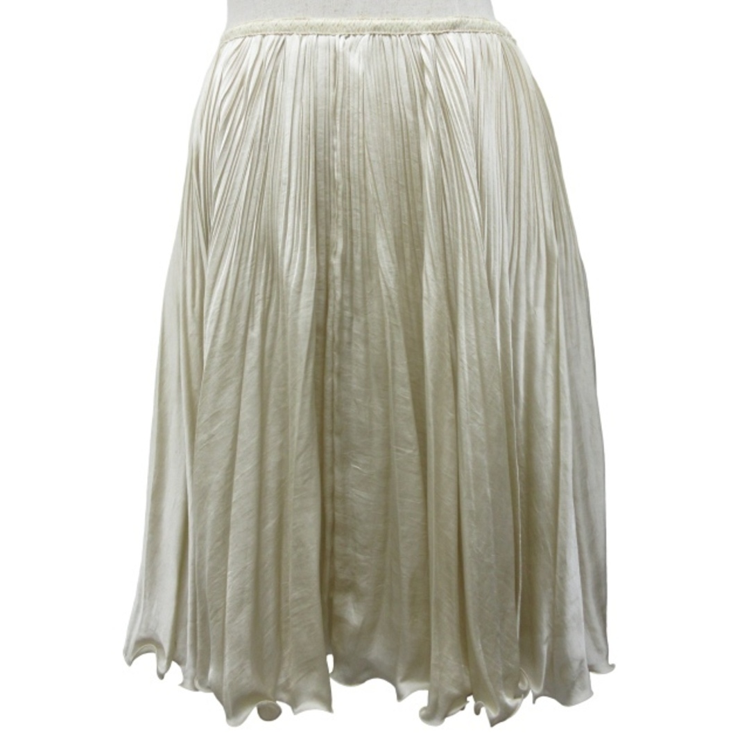 EPOCA(エポカ)のエポカ EPOCA プリーツスカート フレア ひざ丈 ベージュ 40 レディースのスカート(ひざ丈スカート)の商品写真