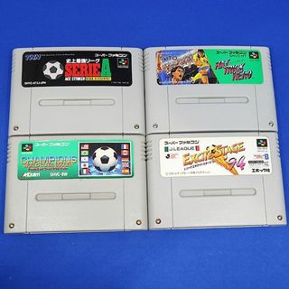 タイトー(TAITO)のBSF7　スーパーファミコン ソフト サッカーゲーム 4本　セリエA 他(家庭用ゲームソフト)