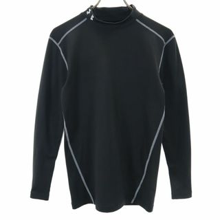 UNDER ARMOUR - アンダーアーマー ロゴプリント 長袖 トレーニングウェア LG ブラック UNDER ARMOUR スポーツ アンダーシャツ メンズ 古着 【240312】 メール便可