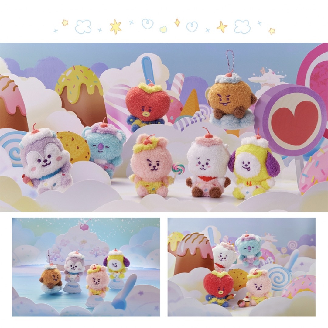 【 BT21 】 ON THE CLOUD ぬいぐるみキーリング RJ ジン エンタメ/ホビーのタレントグッズ(アイドルグッズ)の商品写真