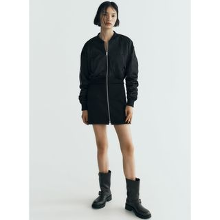 ザラ(ZARA)のザラ　ZARA ショートボンバー　ワンピース(ミニワンピース)