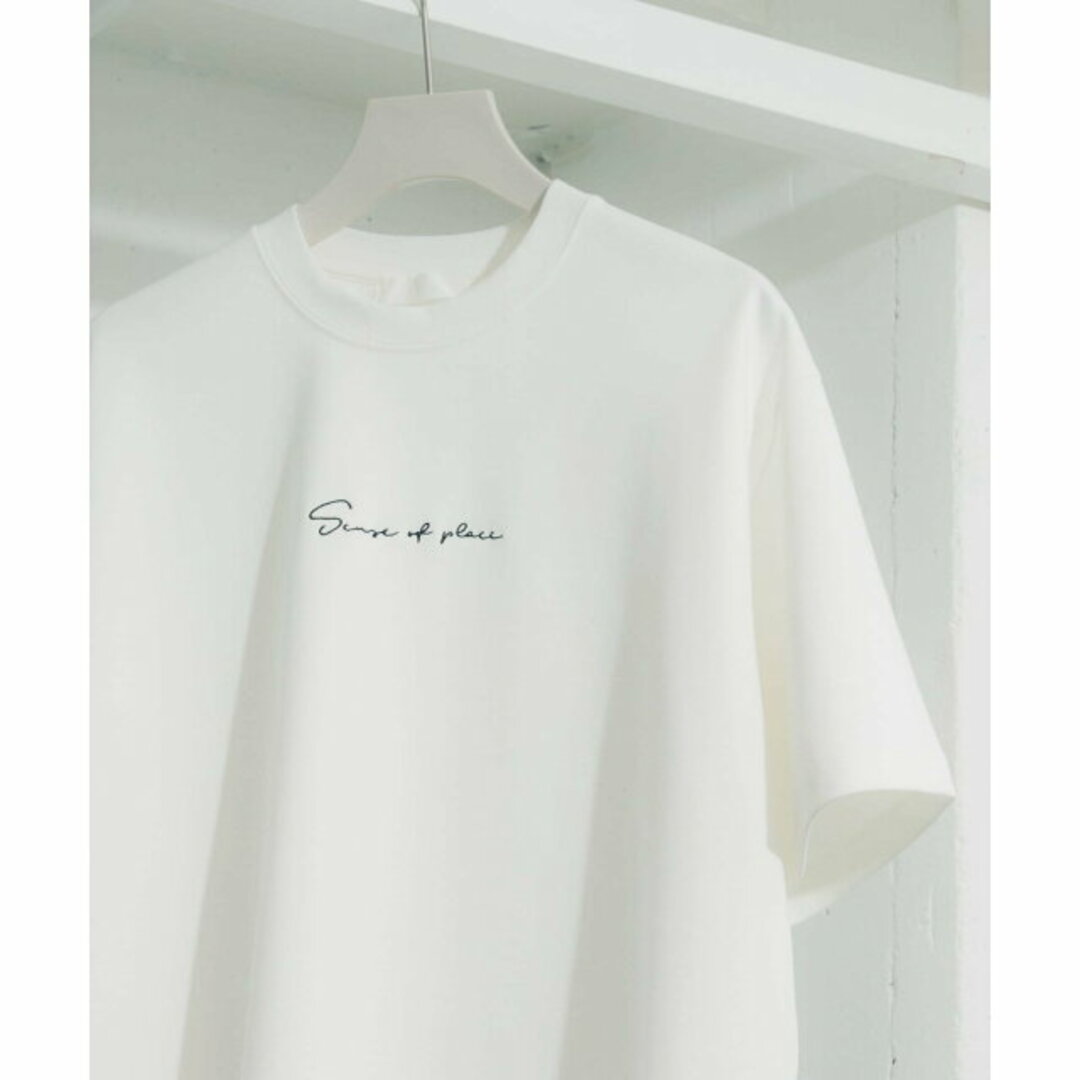 SENSE OF PLACE by URBAN RESEARCH(センスオブプレイスバイアーバンリサーチ)の【WHITE】『WEB/一部店舗限定カラー』シシュウポンチTシャツ(5分袖) メンズのトップス(Tシャツ/カットソー(半袖/袖なし))の商品写真