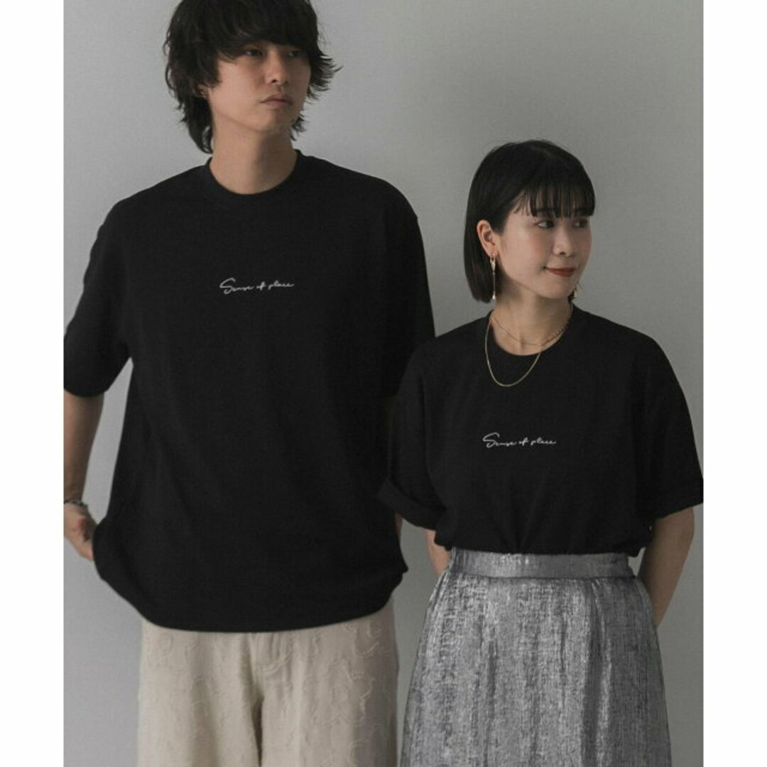 SENSE OF PLACE by URBAN RESEARCH(センスオブプレイスバイアーバンリサーチ)の【WHITE】『WEB/一部店舗限定カラー』シシュウポンチTシャツ(5分袖) メンズのトップス(Tシャツ/カットソー(半袖/袖なし))の商品写真