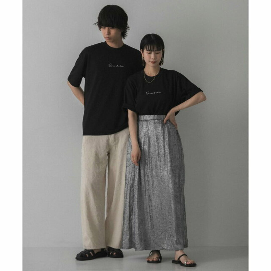 SENSE OF PLACE by URBAN RESEARCH(センスオブプレイスバイアーバンリサーチ)の【WHITE】『WEB/一部店舗限定カラー』シシュウポンチTシャツ(5分袖) メンズのトップス(Tシャツ/カットソー(半袖/袖なし))の商品写真