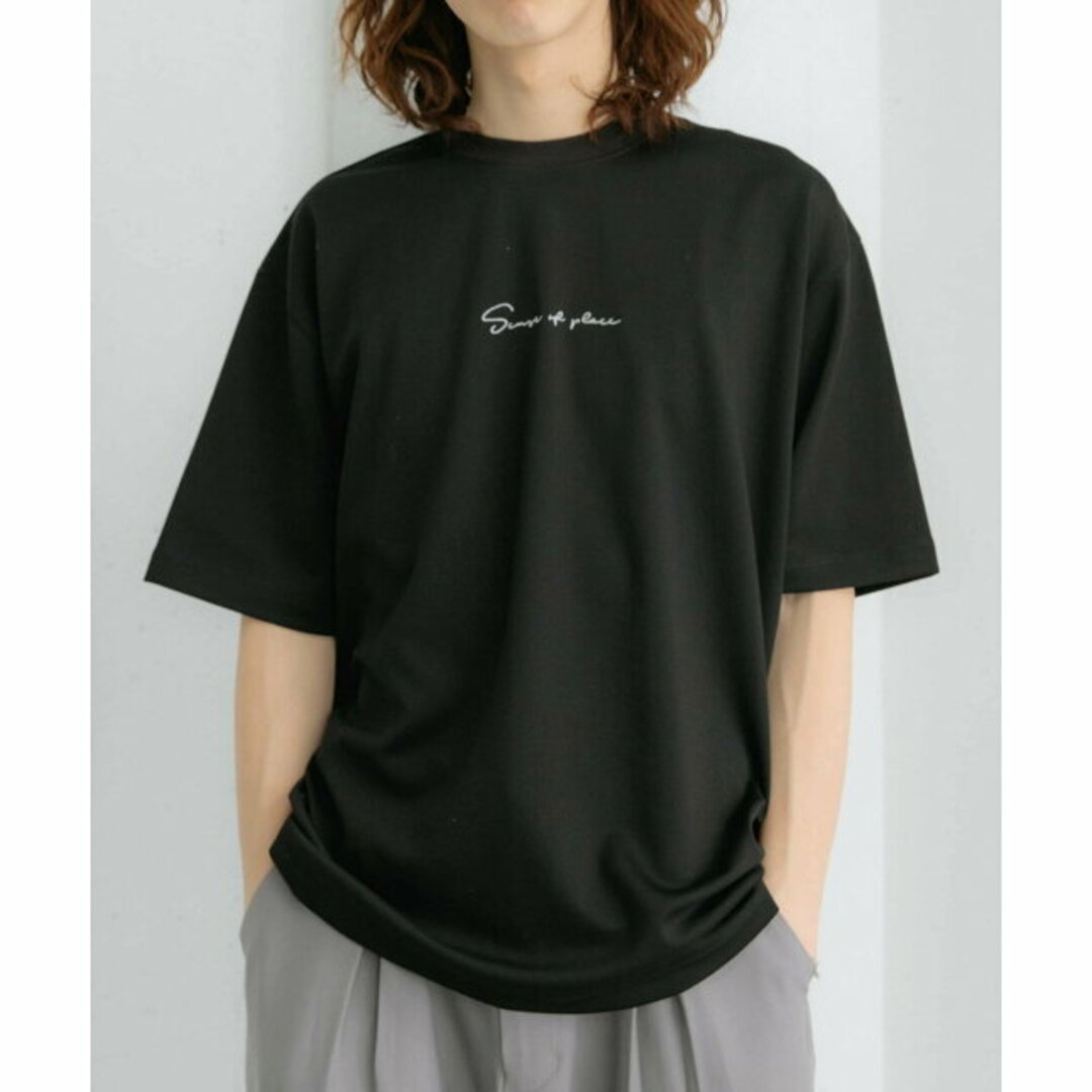 SENSE OF PLACE by URBAN RESEARCH(センスオブプレイスバイアーバンリサーチ)の【WHITE】『WEB/一部店舗限定カラー』シシュウポンチTシャツ(5分袖) メンズのトップス(Tシャツ/カットソー(半袖/袖なし))の商品写真