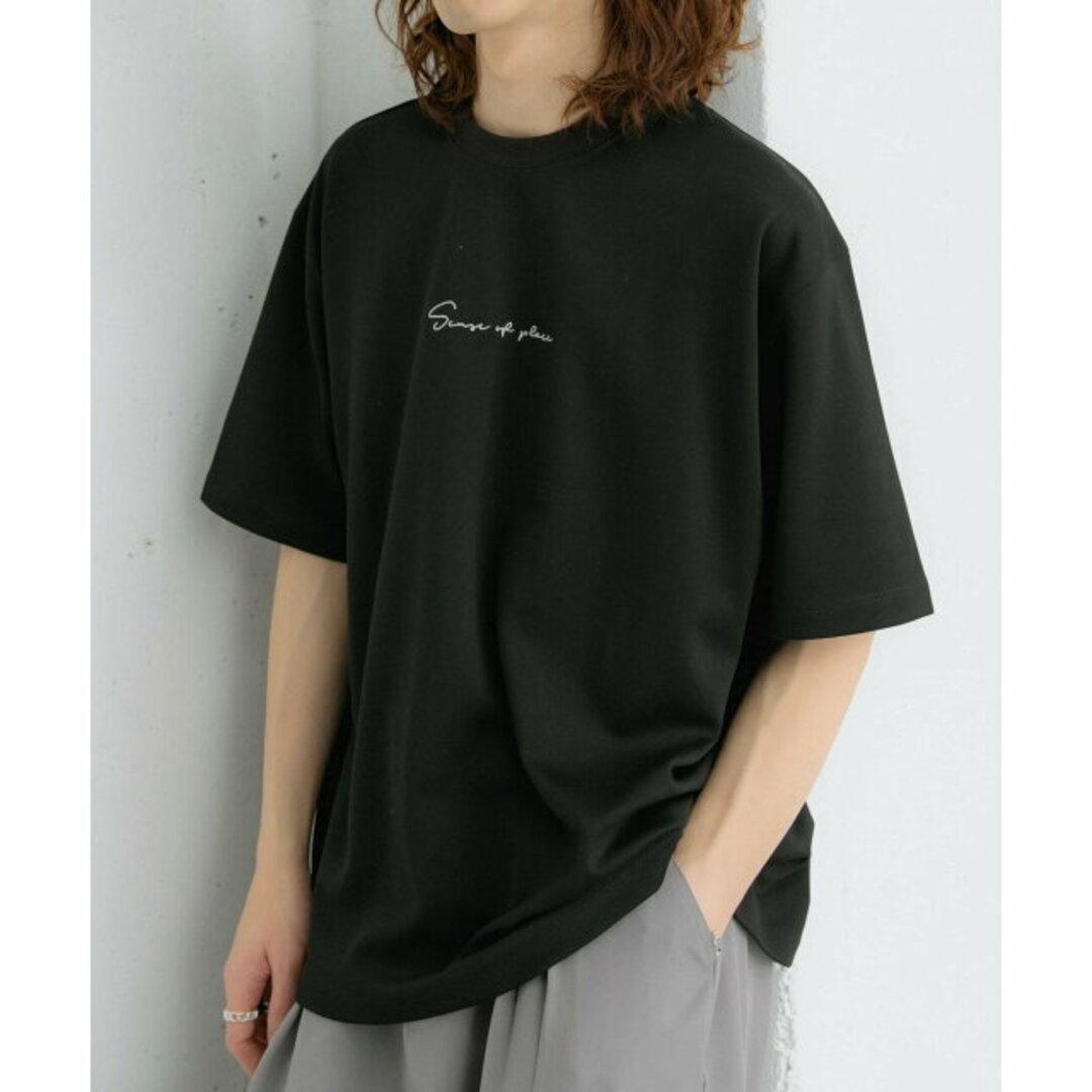 SENSE OF PLACE by URBAN RESEARCH(センスオブプレイスバイアーバンリサーチ)の【WHITE】『WEB/一部店舗限定カラー』シシュウポンチTシャツ(5分袖) メンズのトップス(Tシャツ/カットソー(半袖/袖なし))の商品写真