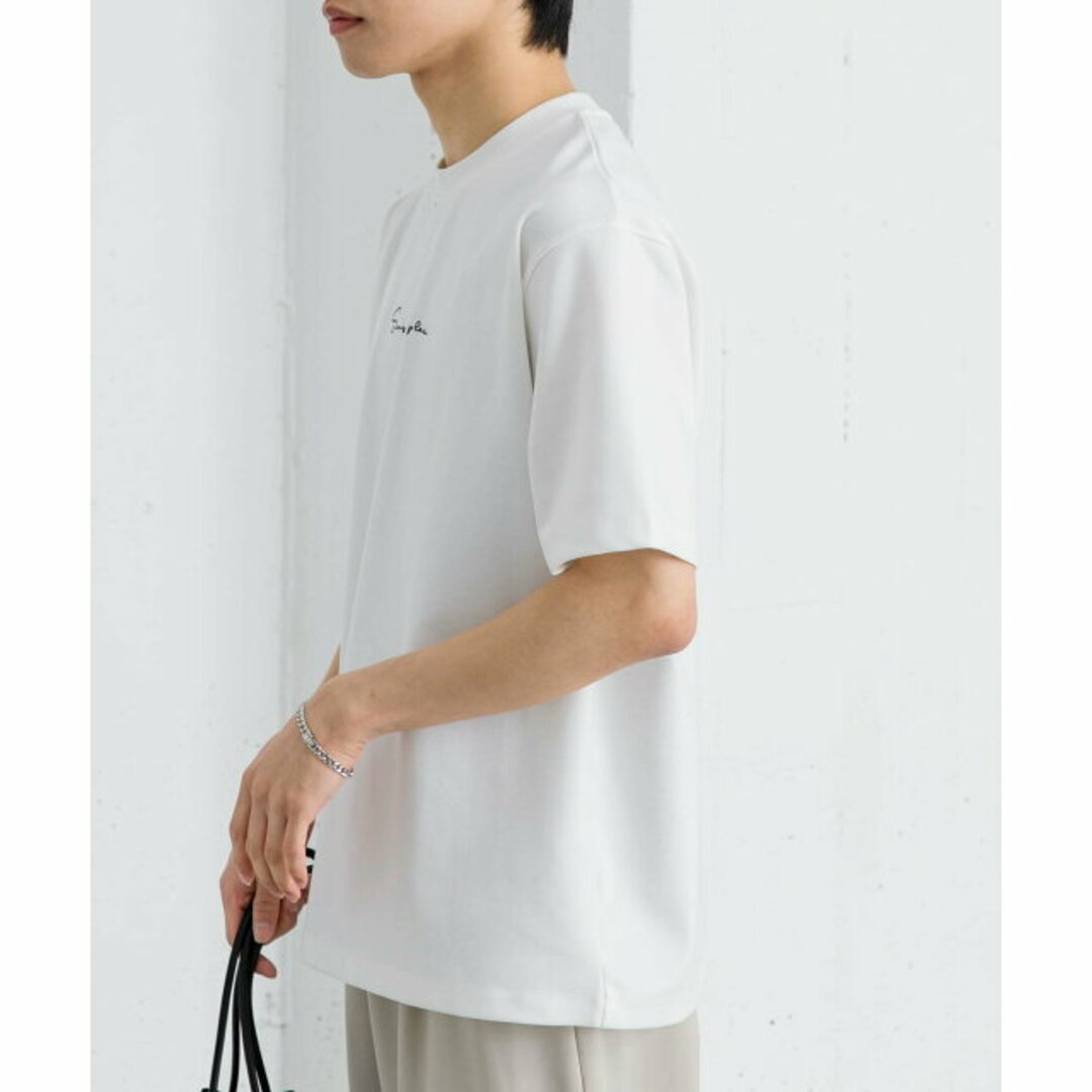 SENSE OF PLACE by URBAN RESEARCH(センスオブプレイスバイアーバンリサーチ)の【WHITE】『WEB/一部店舗限定カラー』シシュウポンチTシャツ(5分袖) メンズのトップス(Tシャツ/カットソー(半袖/袖なし))の商品写真