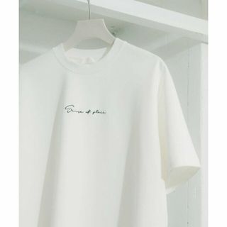 センスオブプレイスバイアーバンリサーチ(SENSE OF PLACE by URBAN RESEARCH)の【WHITE】『WEB/一部店舗限定カラー』シシュウポンチTシャツ(5分袖)(Tシャツ/カットソー(半袖/袖なし))