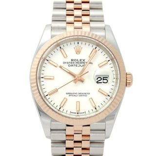 ロレックス(ROLEX)のロレックス ROLEX デイトジャスト 36 126231 ホワイト文字盤 中古 腕時計 メンズ(腕時計(アナログ))