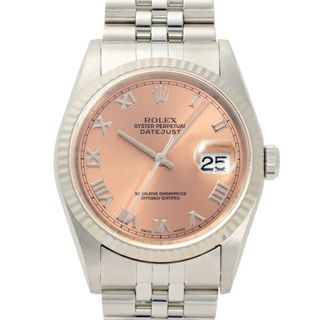 ロレックス(ROLEX)のロレックス ROLEX デイトジャスト 36 16234 ピンク/ローマ文字盤 中古 腕時計 メンズ(腕時計(アナログ))