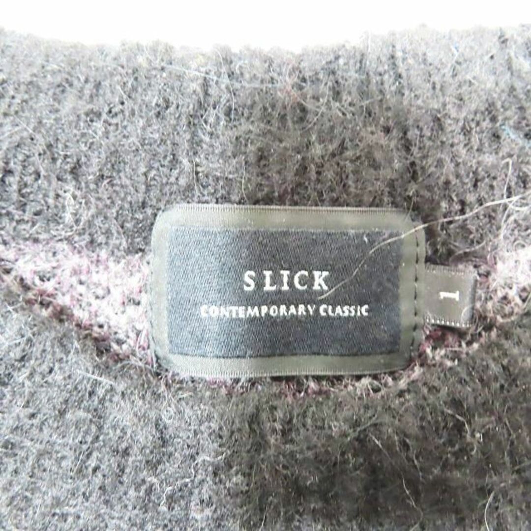 SLICK(スリック)のスリック SLICK ニット セーター プルオーバー アーガイル柄 シャギー 1 メンズのトップス(ニット/セーター)の商品写真