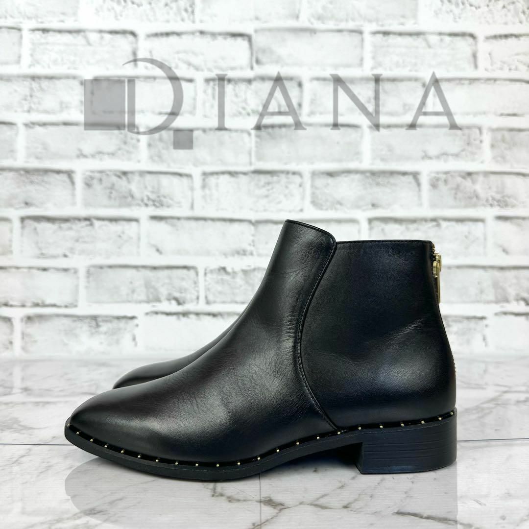 DIANA(ダイアナ)のDIANA ダイアナ ショートブーツ バッグジップ付 美脚 脚長 レディースの靴/シューズ(ブーツ)の商品写真