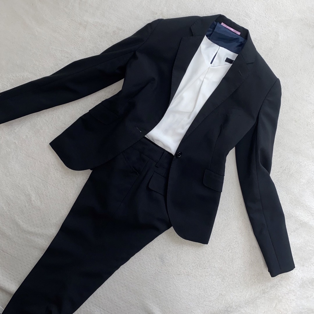 ORIHICA(オリヒカ)のORIHICA RHYME × Marzotto M位　ブラック　パンツスーツ レディースのフォーマル/ドレス(スーツ)の商品写真