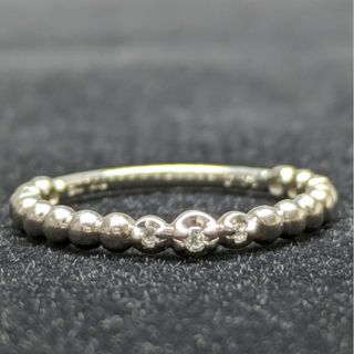 スタージュエリー(STAR JEWELRY)の766 スタージュエリーダイヤリングK10WGホワイトゴールド0.01ct3号(リング(指輪))