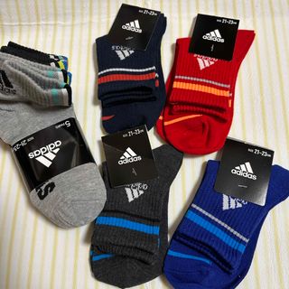 アディダス(adidas)の【未使用品】お買い得！adidas 靴下　９足セット　21〜23センチ(靴下/タイツ)