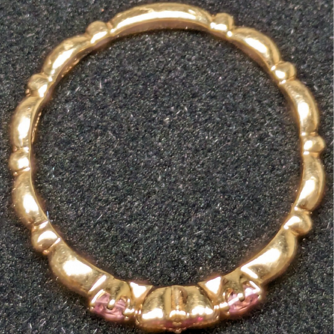 STAR JEWELRY(スタージュエリー)の770 スタージュエリーピンク色石リングK10PGピンクゴールド5号 レディースのアクセサリー(リング(指輪))の商品写真