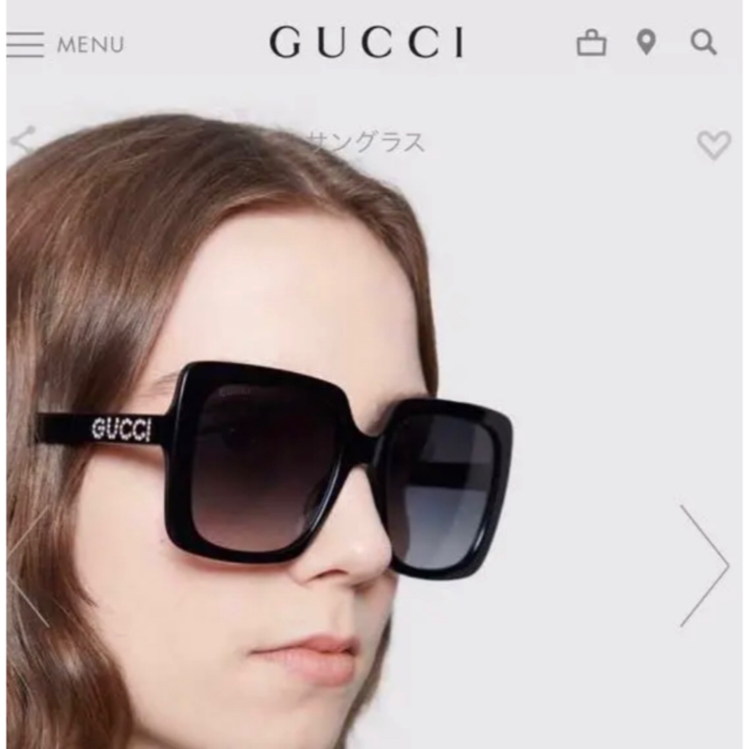 Gucci(グッチ)のGUCCI ラインストーン スクエア サングラス ミケーレ レディースのファッション小物(サングラス/メガネ)の商品写真