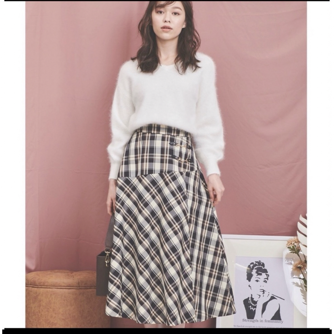 Noela(ノエラ)のノエラ♡ ベルト付チェックスカート レディースのスカート(ロングスカート)の商品写真