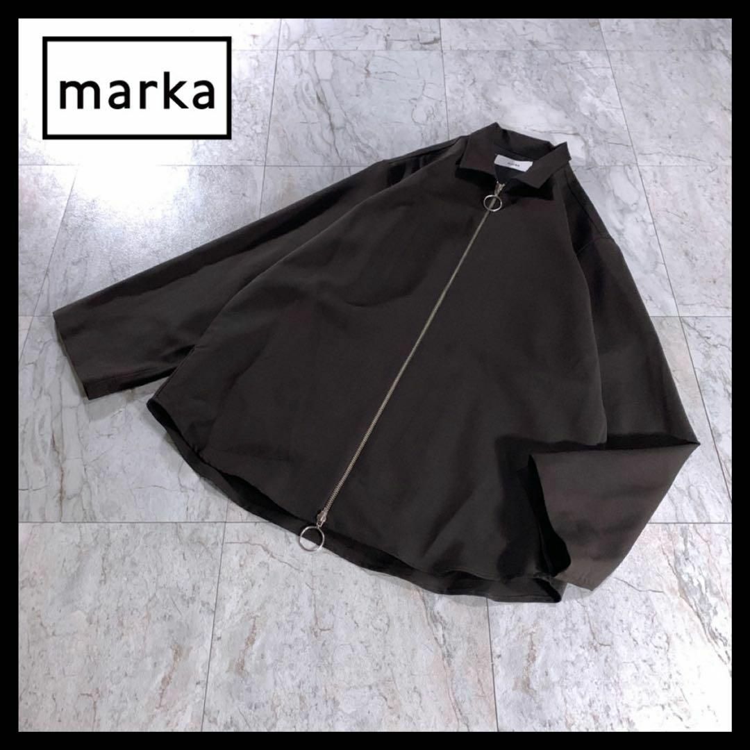 marka(マーカ)のmarka 19SS モヘヤ混 リングジップシャツ ブルゾン 長袖 茶色 メンズのジャケット/アウター(ブルゾン)の商品写真