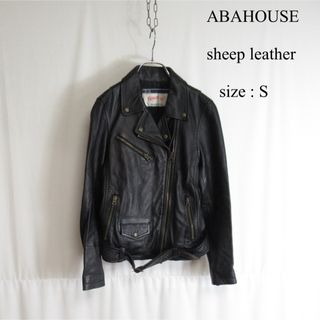 ABAHOUSE - ABAHOUSE 本革 ダブル ライダース ジャケット レザージャケット 羊革