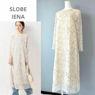 スローブイエナ(SLOBE IENA)のスローブイエナ スズランプリントロングワンピース とろみ リボン 花柄(ロングワンピース/マキシワンピース)