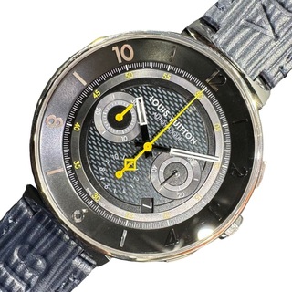 LOUIS VUITTON - 　ルイ・ヴィトン LOUIS VUITTON タンブール ムーンクロノグラフ Q8D40Z ステンレススチール メンズ 腕時計