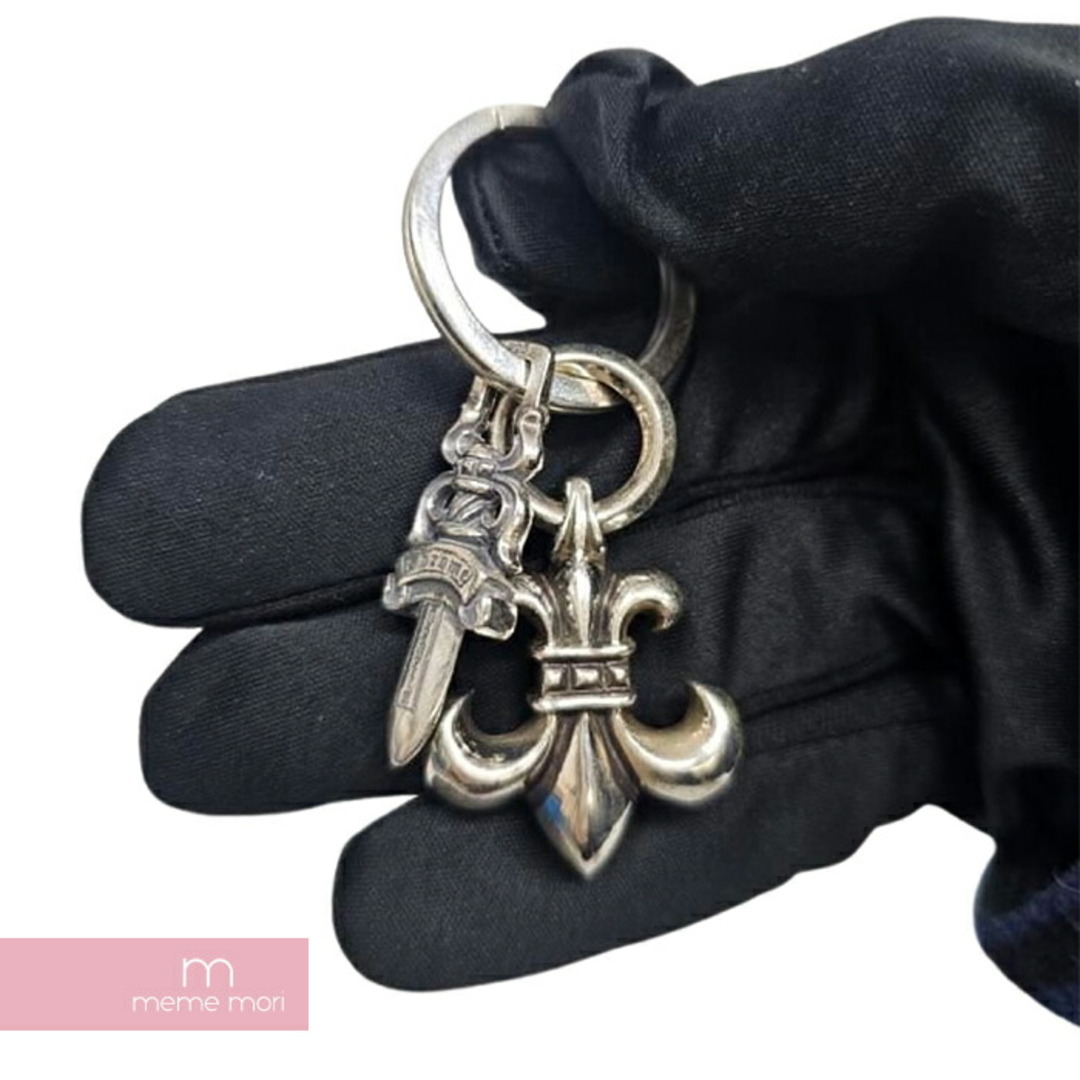 Chrome Hearts(クロムハーツ)のCHROME HEARTS BS Fleur Keyring クロムハーツ BSフレア&ダガーキーリング キーチェーン チャーム アクセサリー シルバー 【240311】【中古-B】【me04】 メンズのアクセサリー(その他)の商品写真