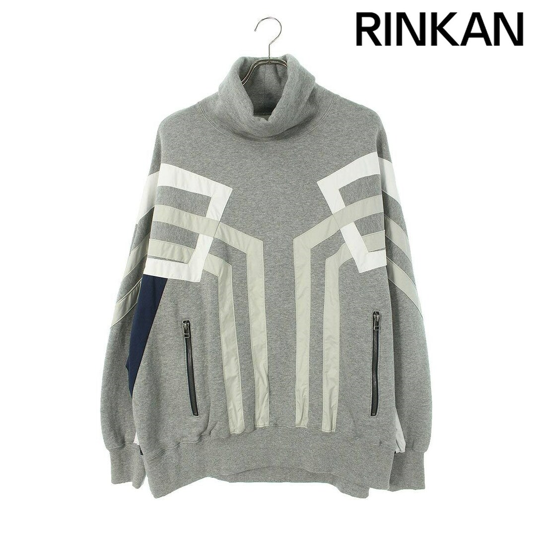 ファセッタズム 21AW NYLON PATCHWORK HIGH NECK SWEAT CSW-SW-M01 ナイロン切替ジップポケット付きハイネックスウェット メンズ 4