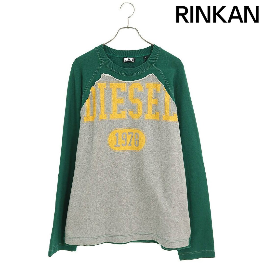 DIESEL(ディーゼル)のディーゼル  S-RAGLEN FELPA/A03641 ドッキングラグランスウェット メンズ L メンズのトップス(スウェット)の商品写真