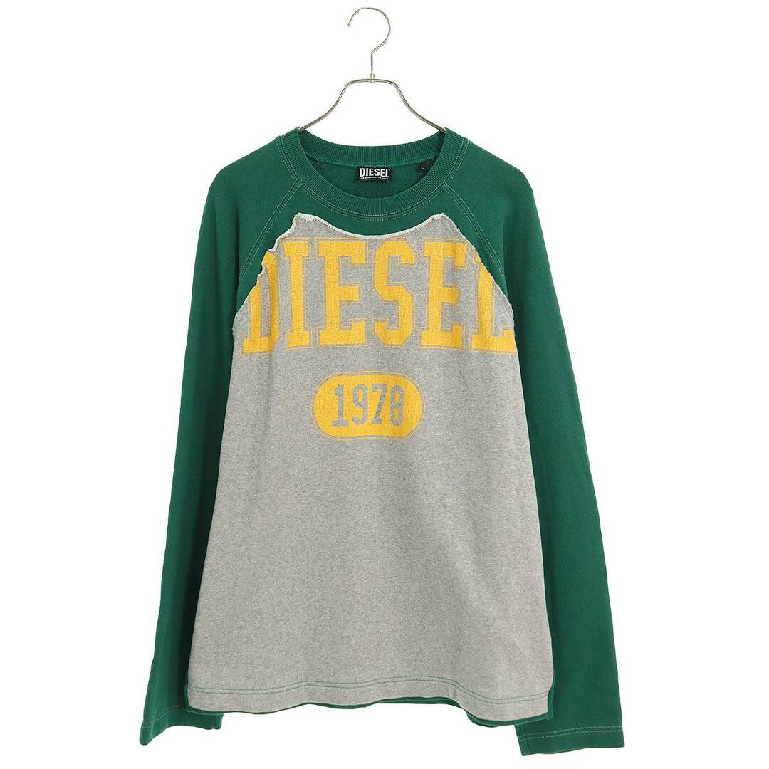 DIESEL(ディーゼル)のディーゼル  S-RAGLEN FELPA/A03641 ドッキングラグランスウェット メンズ L メンズのトップス(スウェット)の商品写真