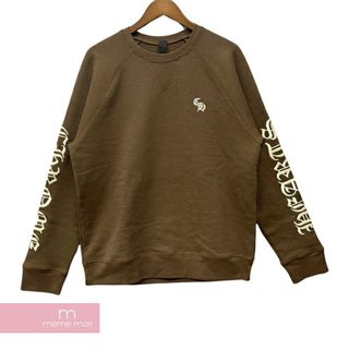 クロムハーツ(Chrome Hearts)のCHROME HEARTS Y NOT SLO RIDE Sweatshirt クロムハーツ ワイノットスロースライドスウェットシャツ トレーナー ロゴ刺繍 袖ロゴ シルバープレート ブラウン サイズL 【240311】【新古品】【me04】(スウェット)