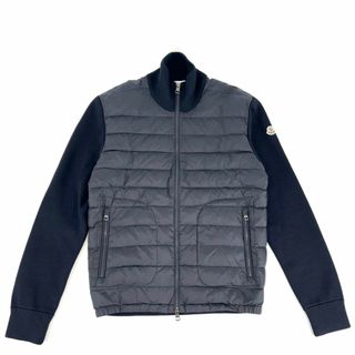 モンクレール(MONCLER)の【在庫一掃】MONCLER モンクレール ブルゾン MAGLIONE TRICOT CARDIGAN アウター ジップアップ 薄手 2サイズ L E20919412700 ガンメタル金具 ナイロン  アクリル  ウール  レディース 春 秋 美品【中古品】(ダウンジャケット)