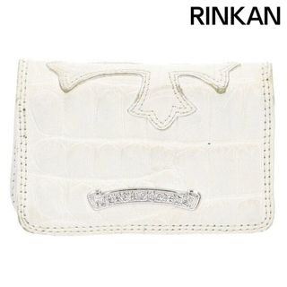 クロムハーツ(Chrome Hearts)のクロムハーツ  CARD CASE ALGTR/カードケース クロスパッチ付きアリゲーターレザーカードケース メンズ(名刺入れ/定期入れ)