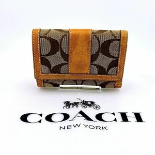 コーチ(COACH)のコーチ 二つ折財布 シグネチャー キャメル レディース(財布)