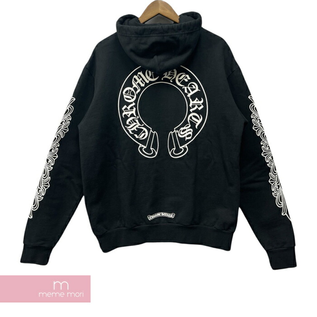 Chrome Hearts(クロムハーツ)のCHROME HEARTS Horseshoe Pullover Hoodie クロムハーツ ホースシュープルオーバーフーディ パーカー 袖CHクロスプリント ブラック サイズXXL 【240311】【新古品】【me04】 メンズのトップス(パーカー)の商品写真