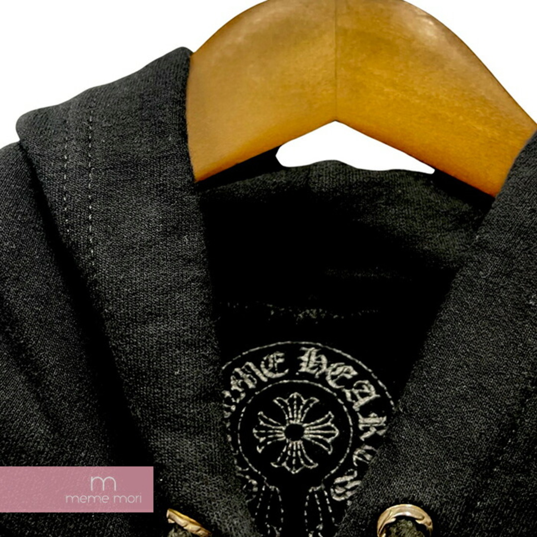 Chrome Hearts(クロムハーツ)のCHROME HEARTS Horseshoe Pullover Hoodie クロムハーツ ホースシュープルオーバーフーディ パーカー 袖CHクロスプリント ブラック サイズXXL 【240311】【新古品】【me04】 メンズのトップス(パーカー)の商品写真