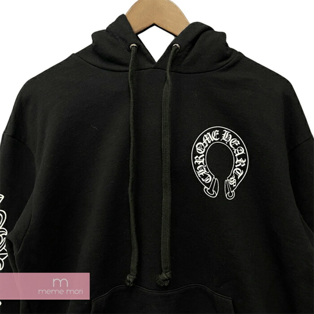 Chrome Hearts(クロムハーツ)のCHROME HEARTS Horseshoe Pullover Hoodie クロムハーツ ホースシュープルオーバーフーディ パーカー 袖CHクロスプリント ブラック サイズXXL 【240311】【新古品】【me04】 メンズのトップス(パーカー)の商品写真