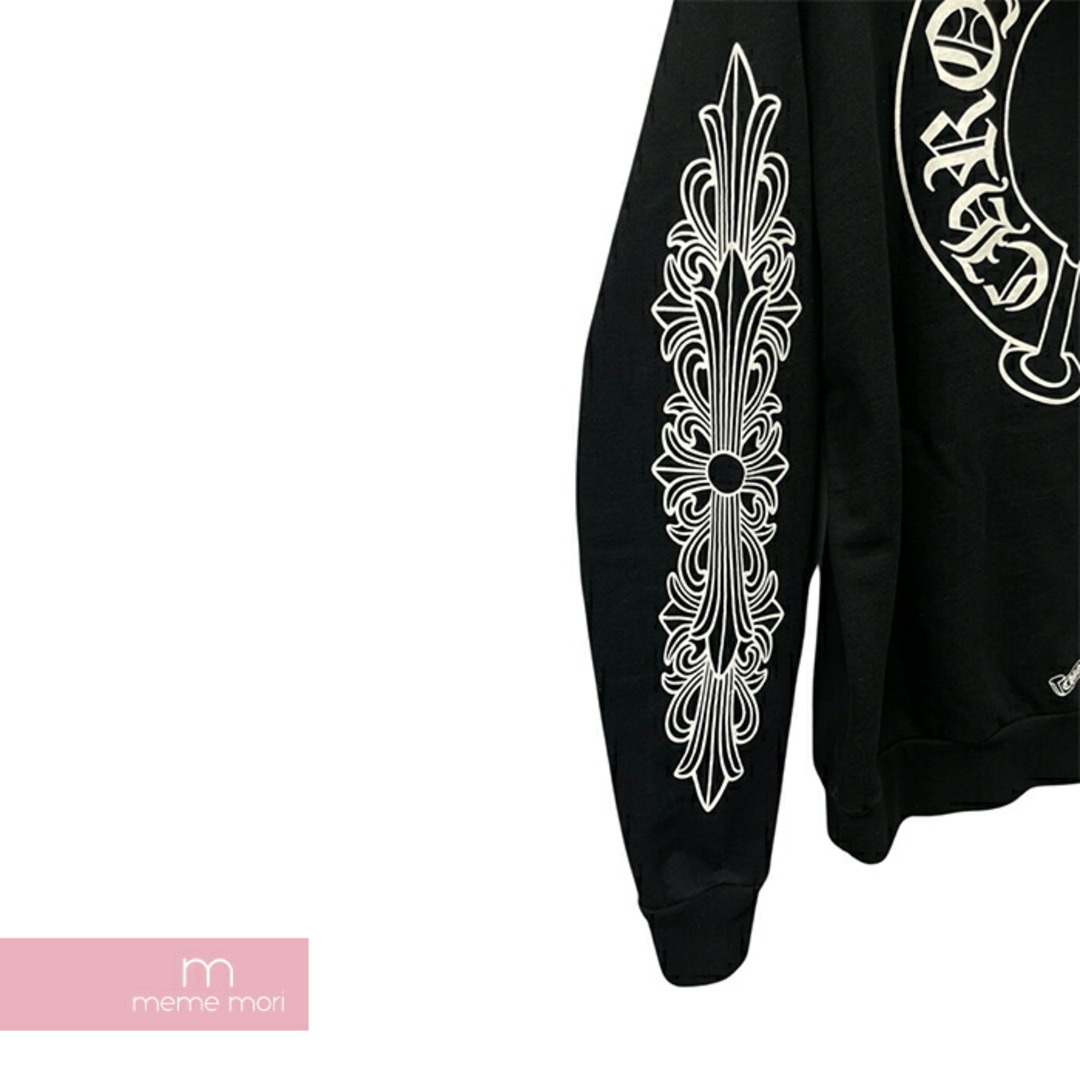 Chrome Hearts(クロムハーツ)のCHROME HEARTS Horseshoe Pullover Hoodie クロムハーツ ホースシュープルオーバーフーディ パーカー 袖CHクロスプリント ブラック サイズXXL 【240311】【新古品】【me04】 メンズのトップス(パーカー)の商品写真