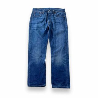 リーバイス(Levi's)のリーバイス 501 革パッチ ブルー デニム w34 L34 青 古着(デニム/ジーンズ)