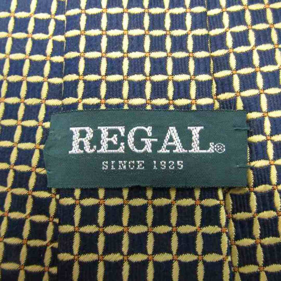 REGAL(リーガル)のリーガル ブランド ネクタイ チェック柄 格子柄 ドット シルク メンズ ネイビー REGAL メンズのファッション小物(ネクタイ)の商品写真