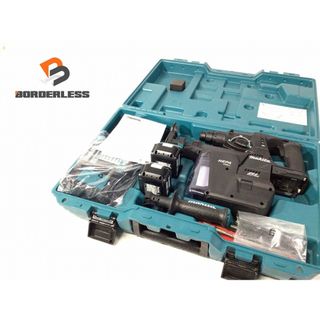 マキタ(Makita)の☆比較的綺麗☆makita マキタ 18V 24mm 充電式ハンマドリル HR244DGXVB 黒 バッテリー2個(6.0Ah) 充電器 集じんシステム ケース付 87103(工具)