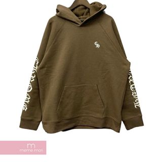 クロムハーツ(Chrome Hearts)のCHROME HEARTS Y NOT SLO RIDE Hoodie クロムハーツ ワイノットスロースライドフーディー プルオーバーパーカー ロゴ刺繍 袖ロゴ シルバープレート ブラウン サイズS 【240311】【新古品】【me04】(パーカー)