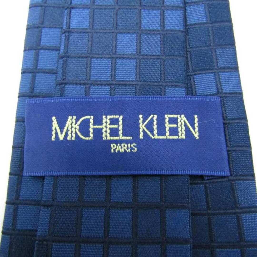 MICHEL KLEIN(ミッシェルクラン)のミッシェルクラン ブランド ネクタイ チェック柄 格子柄 シルク 日本製 メンズ ネイビー MICHEL KLEIN メンズのファッション小物(ネクタイ)の商品写真